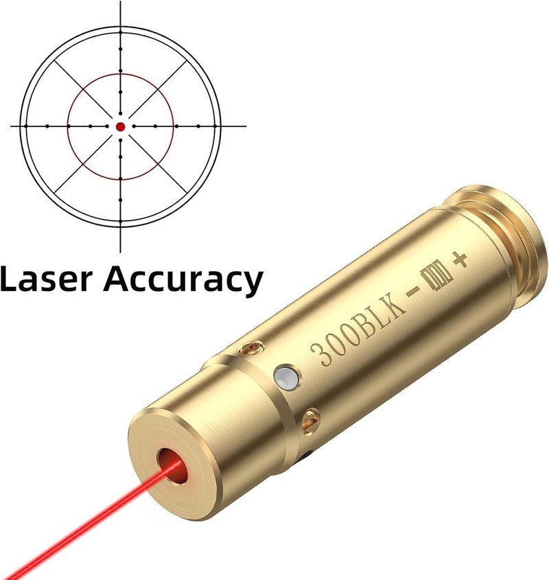 EZshoot Bore Sight Laser 9mm/ 223 5.56mm/ 30-06/25-06/270 /300BLK 7.62x35mm/ 6.5CM/ 12 Gauge Cal Red Laser Boresighter with Extra Batteries - Image 2
